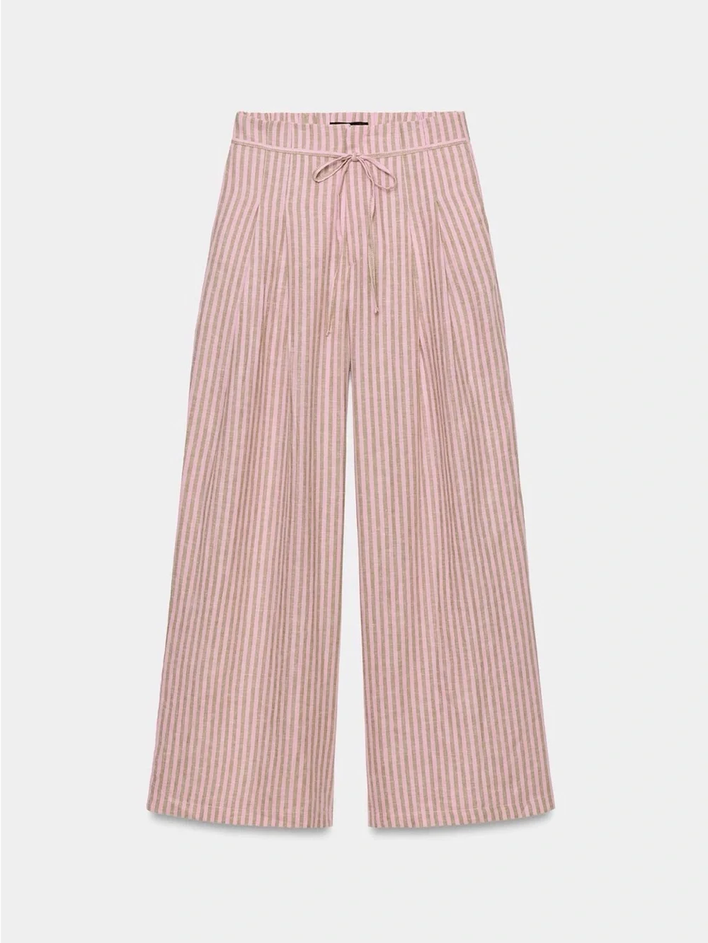 Zara Pink-Striped Wide Leg Pants.